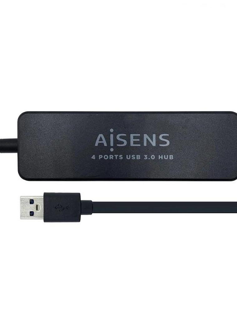 Aisens Hub USB 3.0 tipo A/M-4xtipo A/H negro 30cm 1