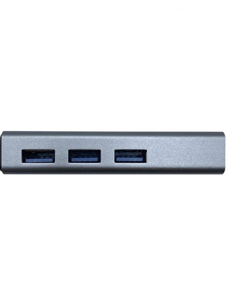 Aisens Conversor USB 3.0 Ethernet + 3 usb3.0 gris 2