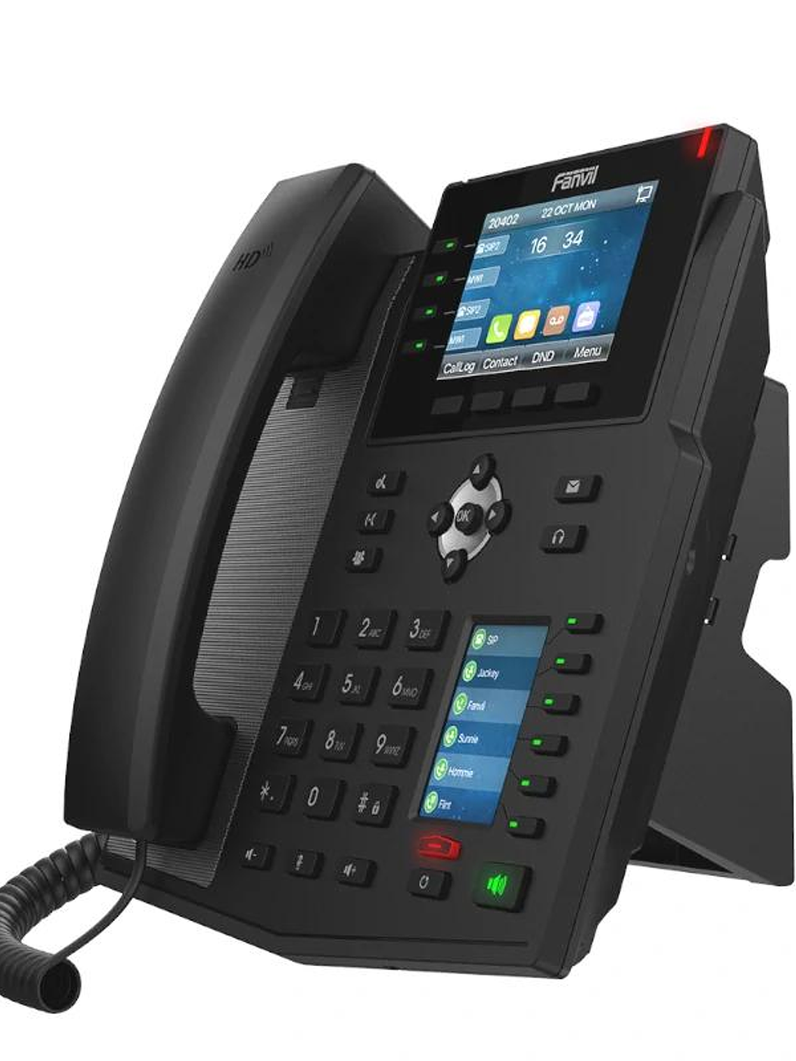 Fanvil X5U, 16 líneas SIP, 1 pantalla lateral 2