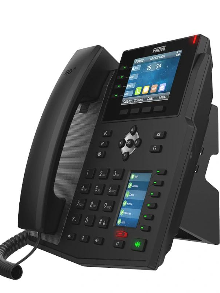 Fanvil X5U, 16 líneas SIP, 1 pantalla lateral 2