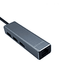 Aisens Conversor USB 3.1 Ethernet + 3 USB3.0 gris - Miniatura 2