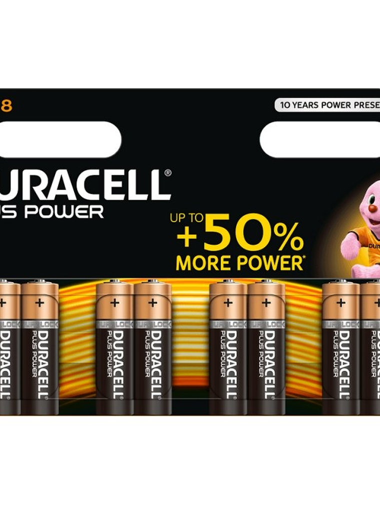 Duracell Plus Power Pila Alcalina AA LR6 Blister*8 1