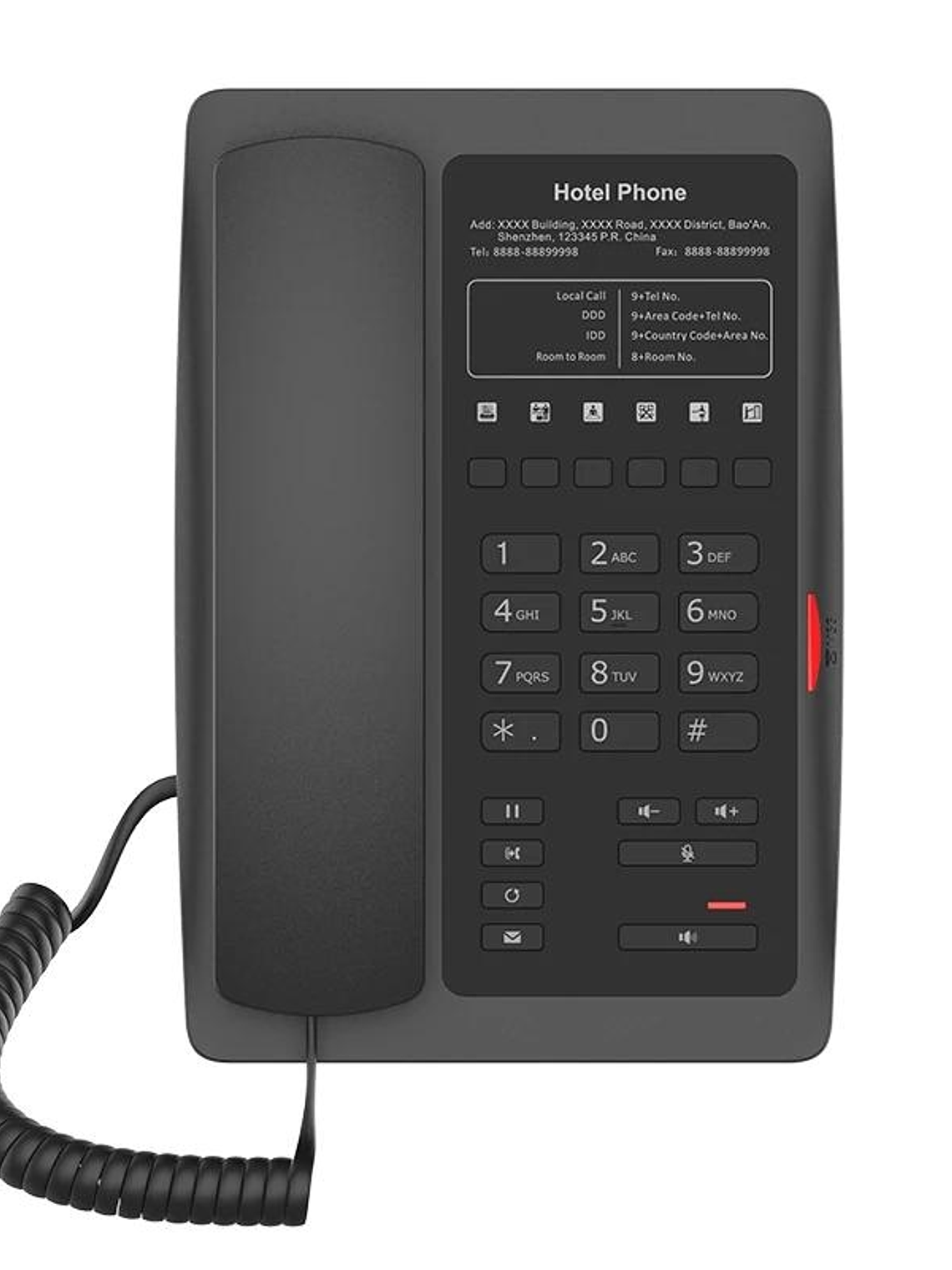 Fanvil H3 Teléfono IP hotel, placa personalizada N 1