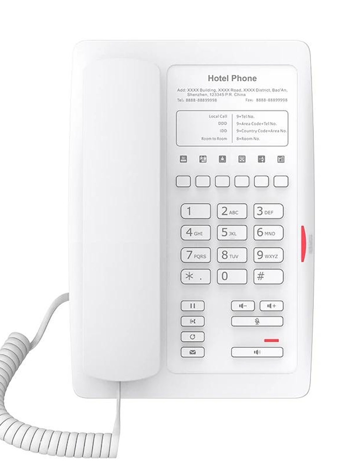 Fanvil H3 Teléfono IP hotel, placa personalizada B 1