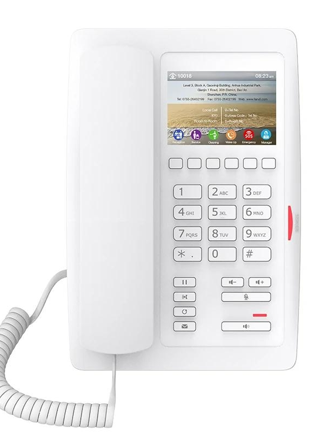 Fanvil H5 Hotel Teléfono IP, pantalla a color, PoE 1
