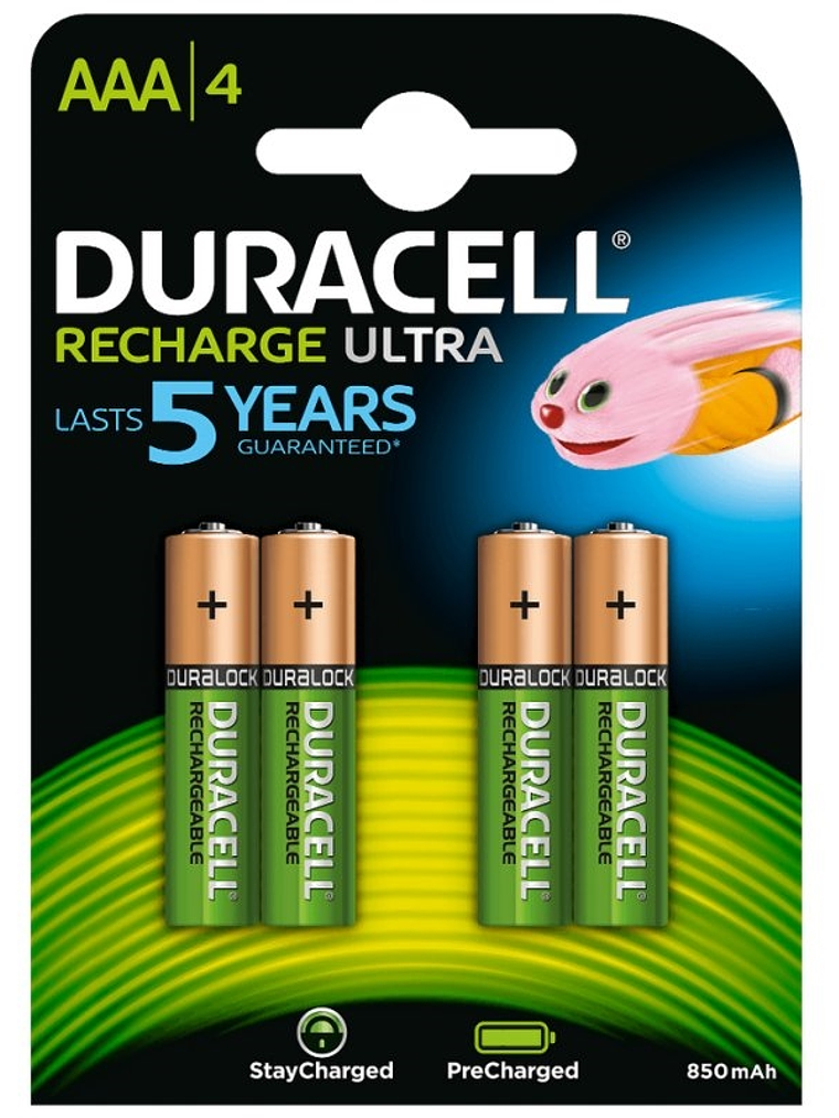 Duracell Pila Recargable HR03 AAA 900mAh Blister*4 1