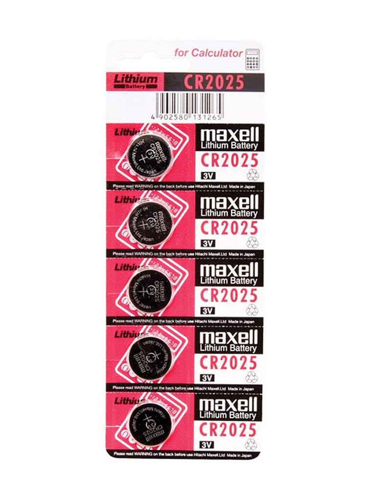 Maxell  Pila Botón Litio CR2025 3V Blister*5 1