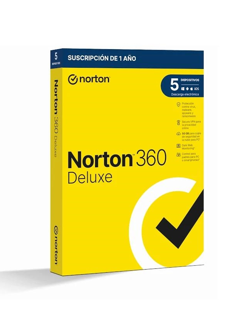 NORTON 360 Deluxe 50GB ES 1us 5 dispositivos 1A 1