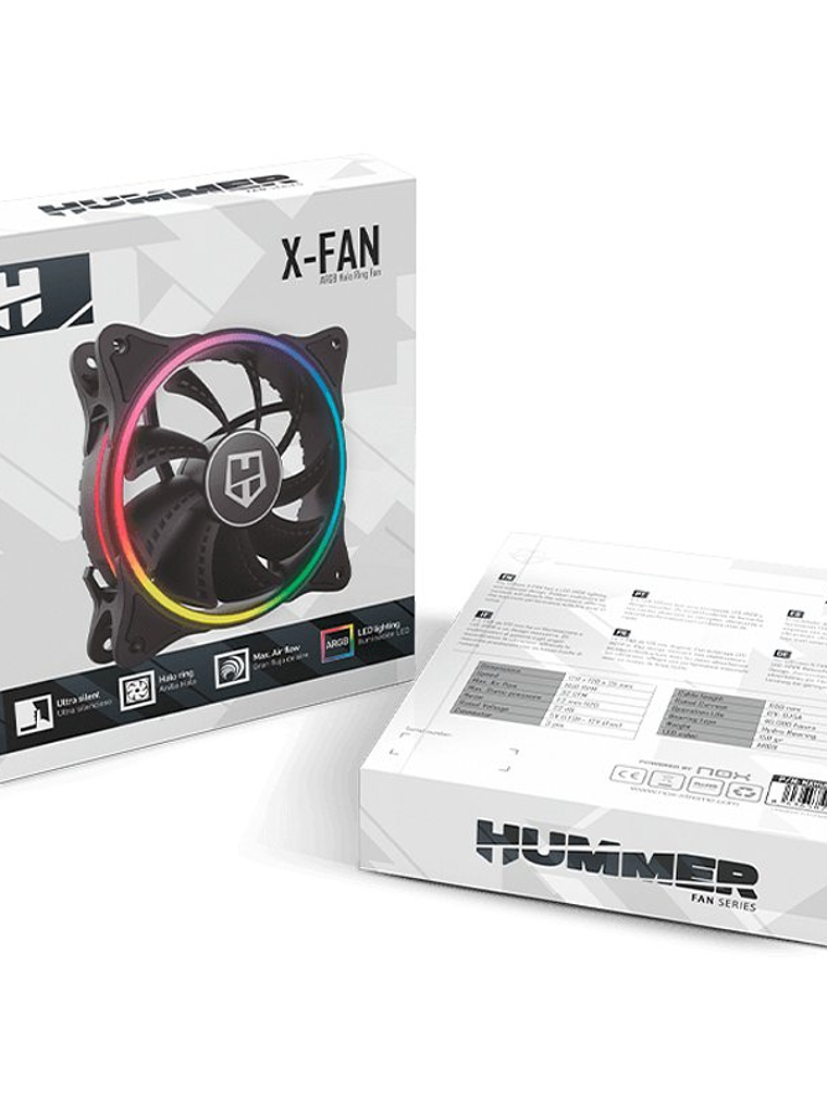Nox Ventilador Gaming X-FAN LED ARGB 3