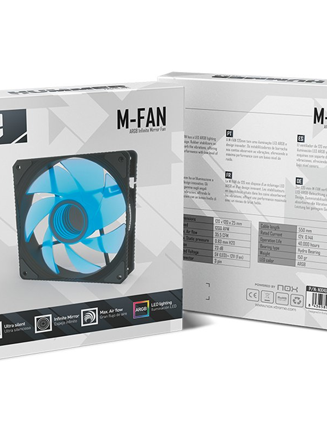 NOX HUMMER ARGB 120mm Espejo Infinito 3