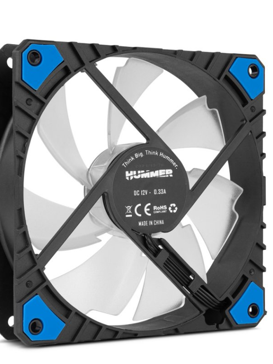 NOX Ventilador Hummer H-FAN PRO LED AZUL 120mm PWM 4