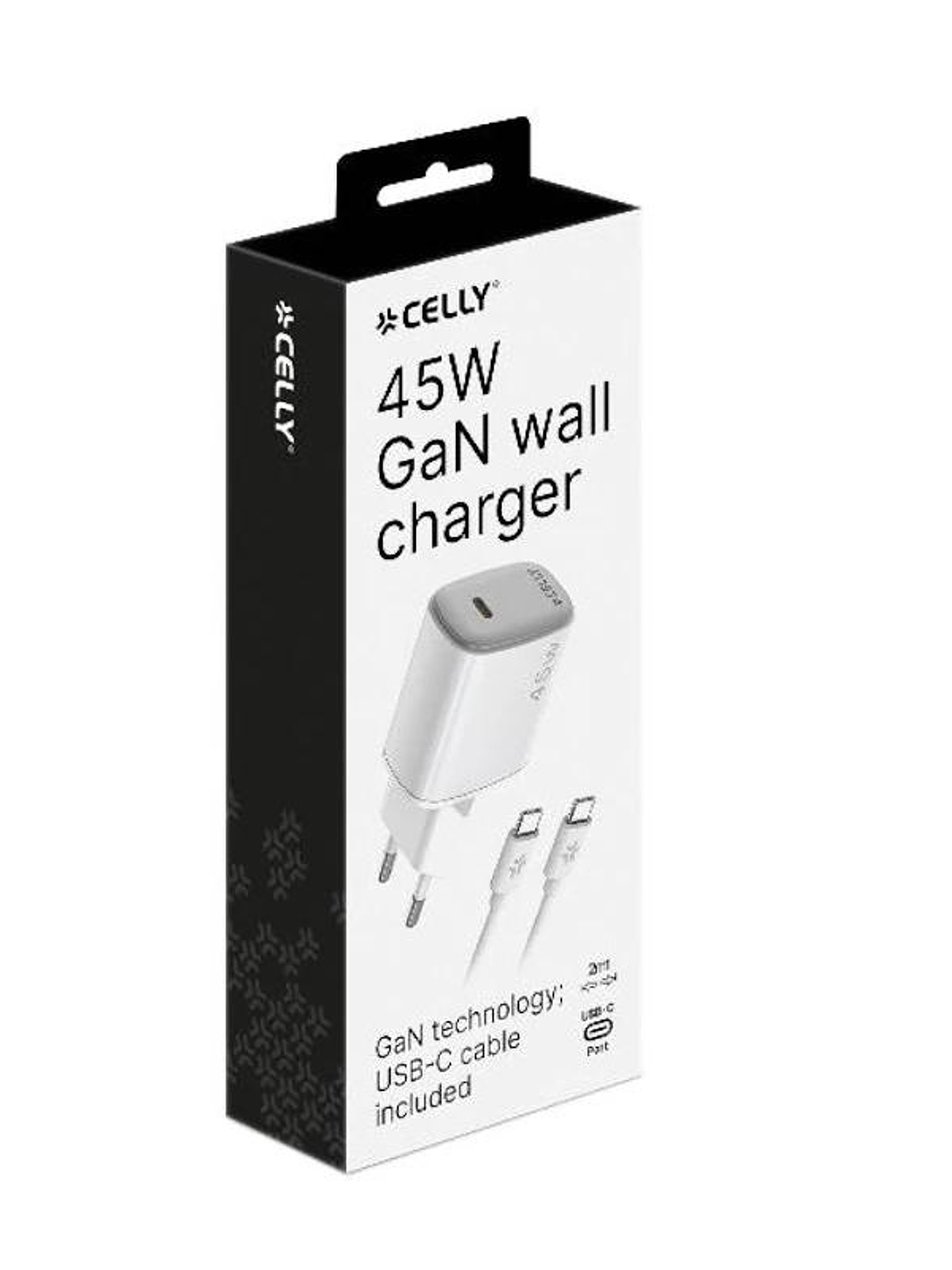 Celly Cargador  45W Usb-C + Cable Usb-C 4