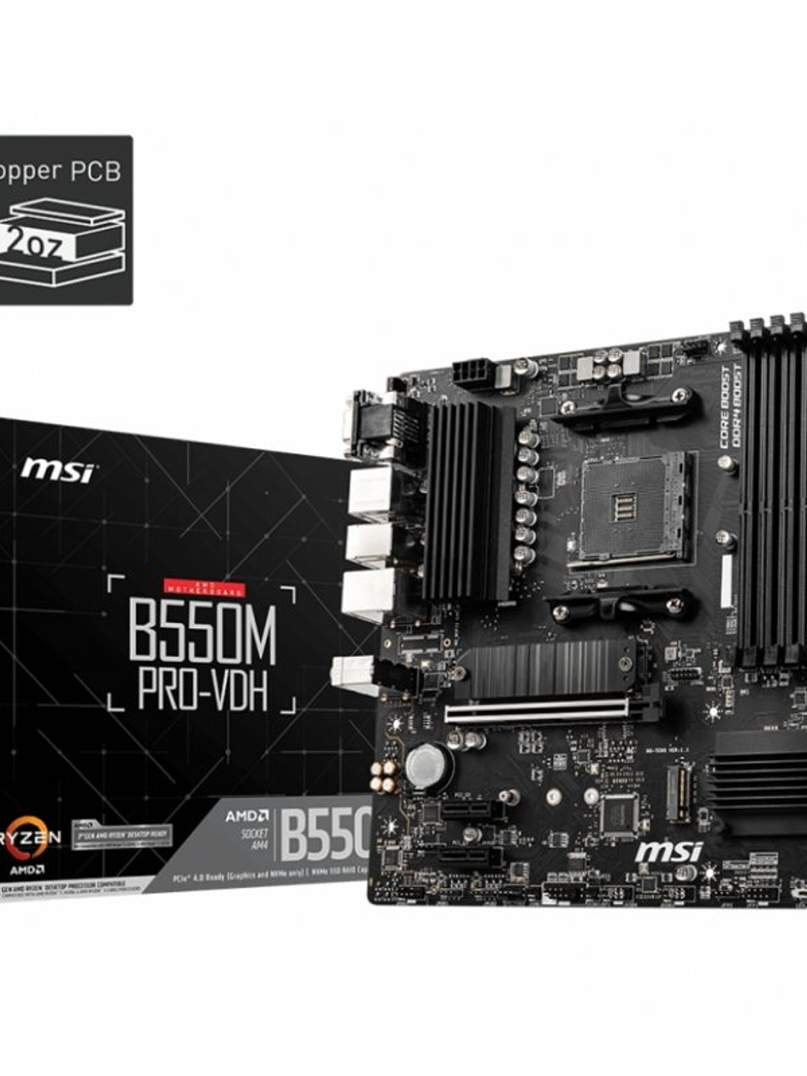 MSI Placa Base B550M PRO-VDH mATX AM4 1