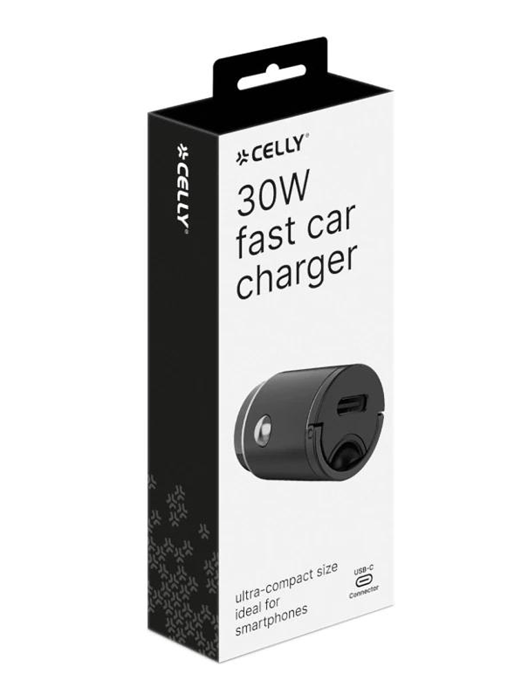 Celly Cargador Coche Usb-C 30w Negro 4
