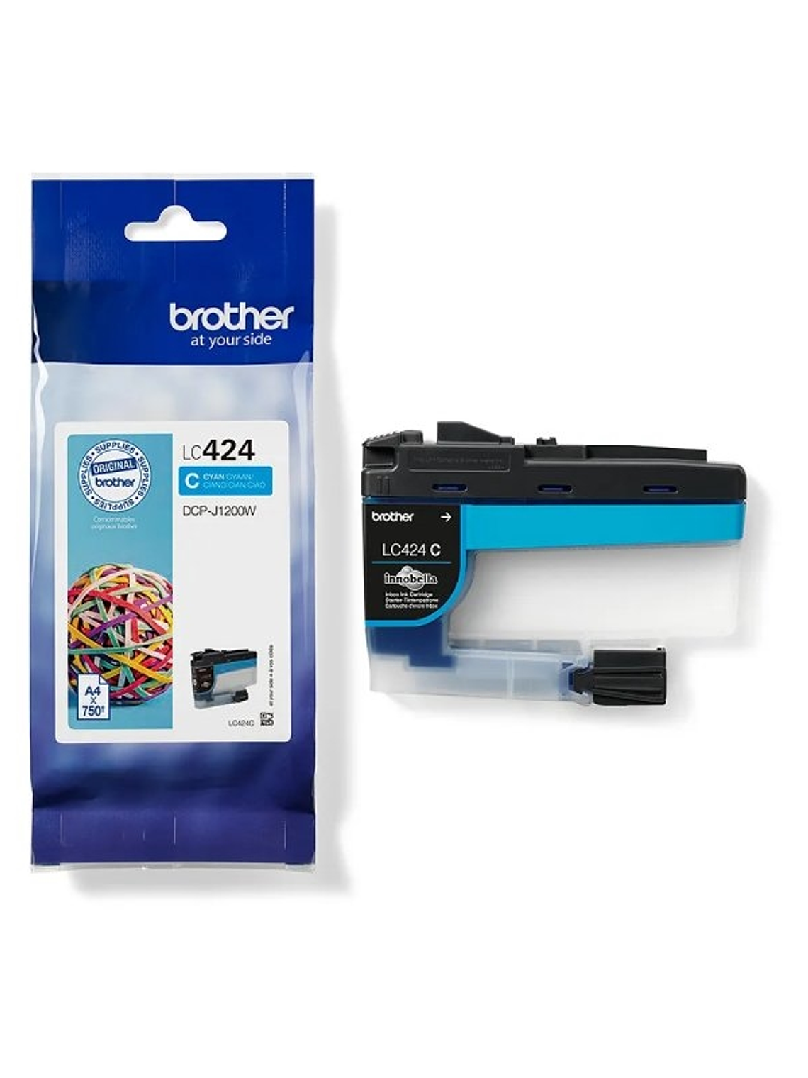 Brother Cartucho LC424C Cyan 1