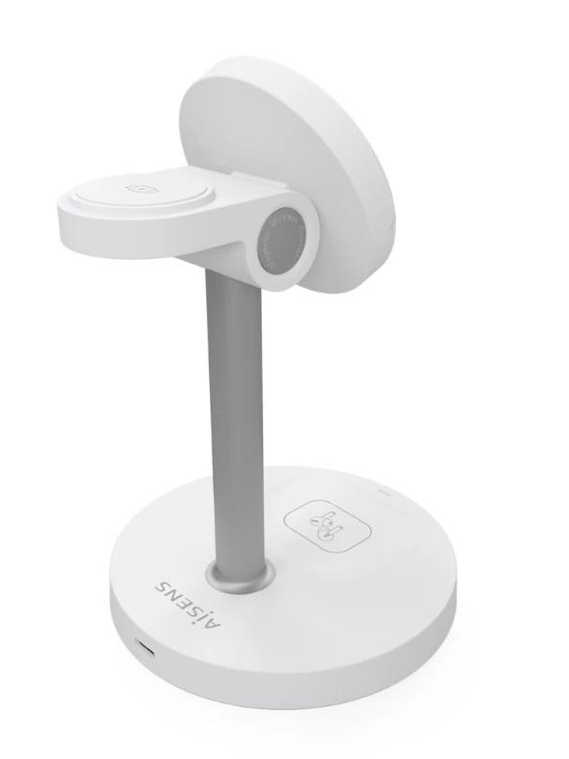 Aisens Cargador Inalámbrico USBC 15W 3 en 1 Blanco 3