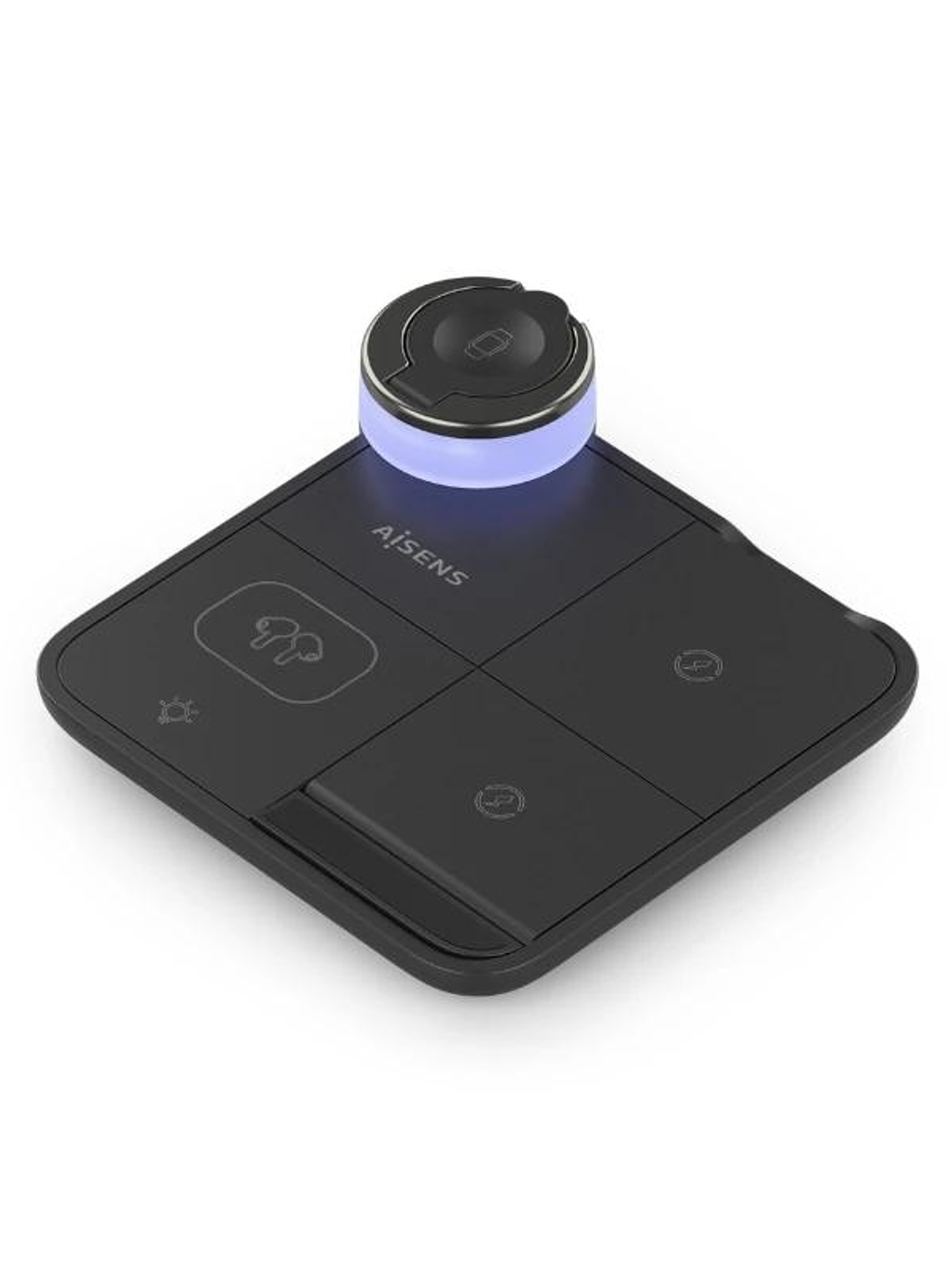 Aisens Cargador Inalámbrico USBC 15W 4 en 1 Negro 1