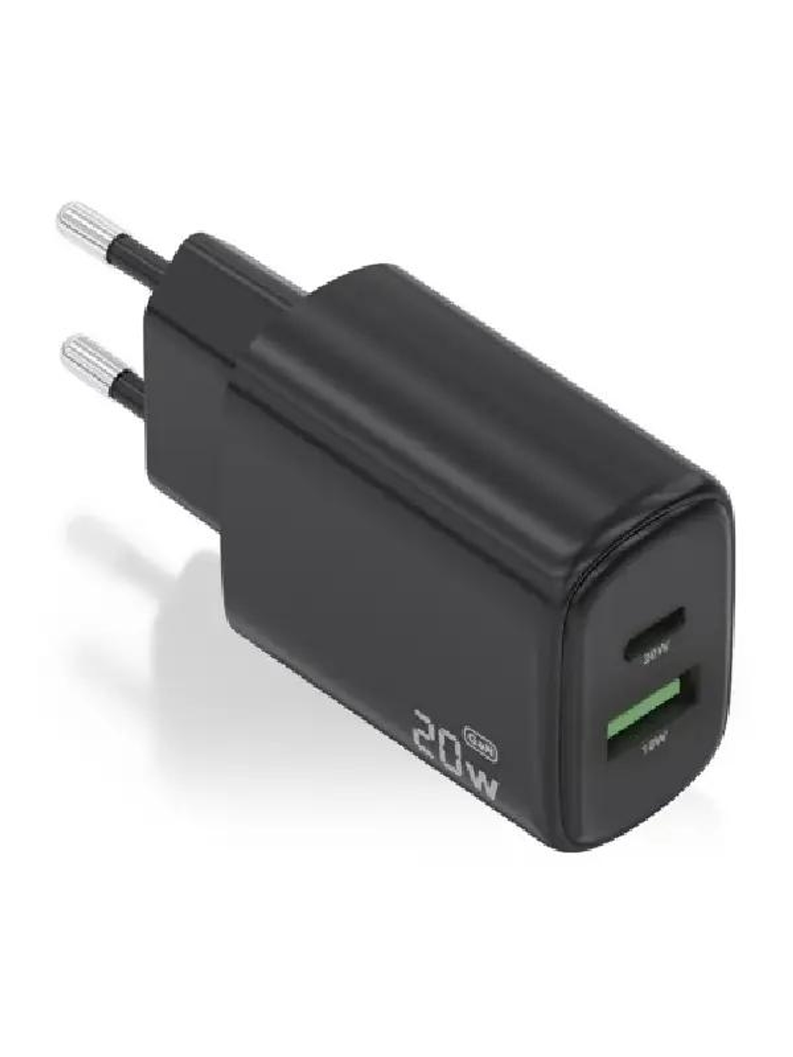 Aisens Cargador GaN 20W USB-C PD 3.0 USB-A QC3.0 1