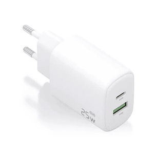Aisens Cargador GaN 25W USB-C PD 3.0 USB-A QC3.0