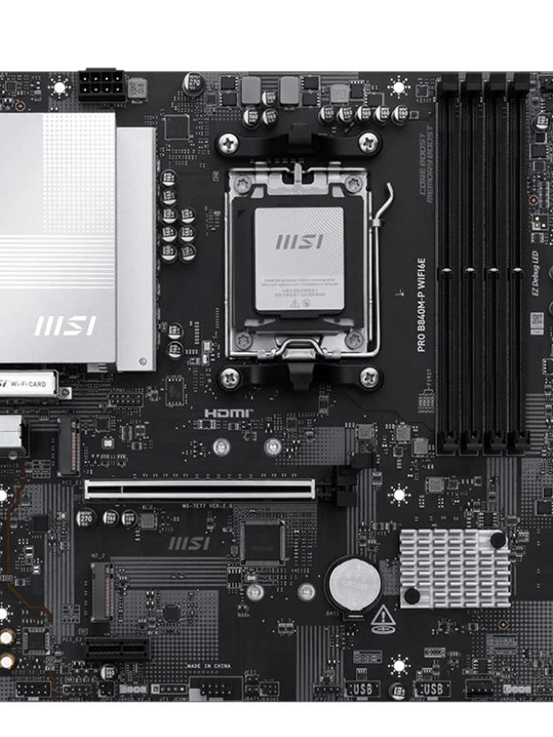 MSI Placa Base PRO B840M-P WIFI6E DDR5 mATX 2