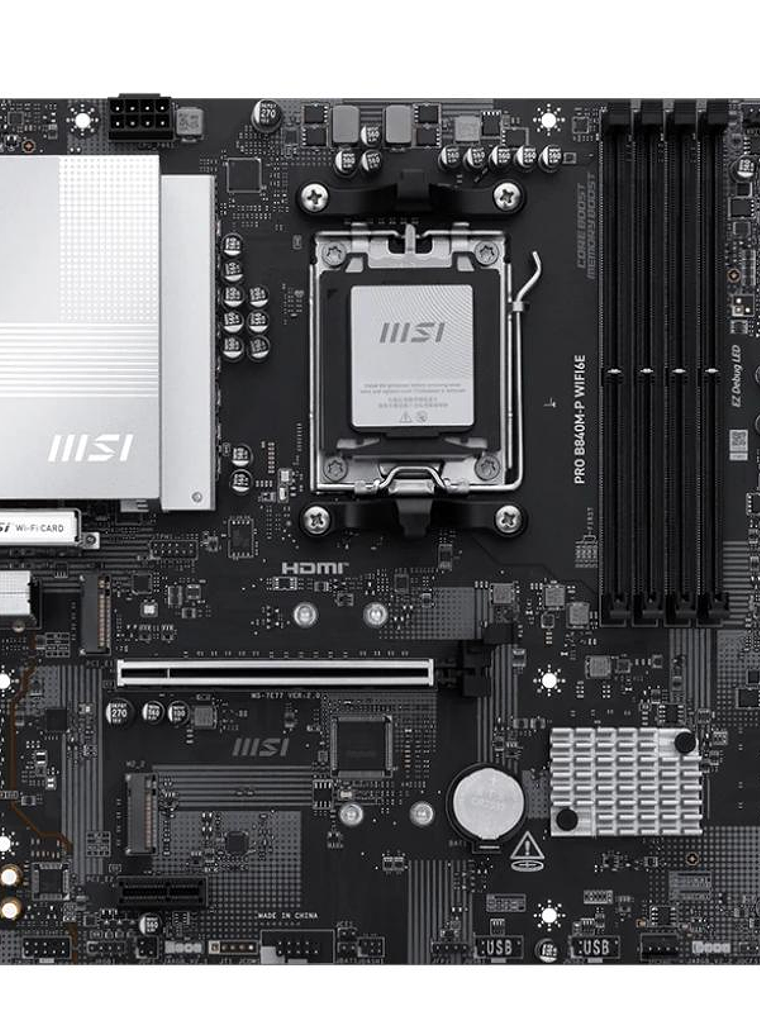 MSI Placa Base PRO B840M-P WIFI6E DDR5 mATX 2