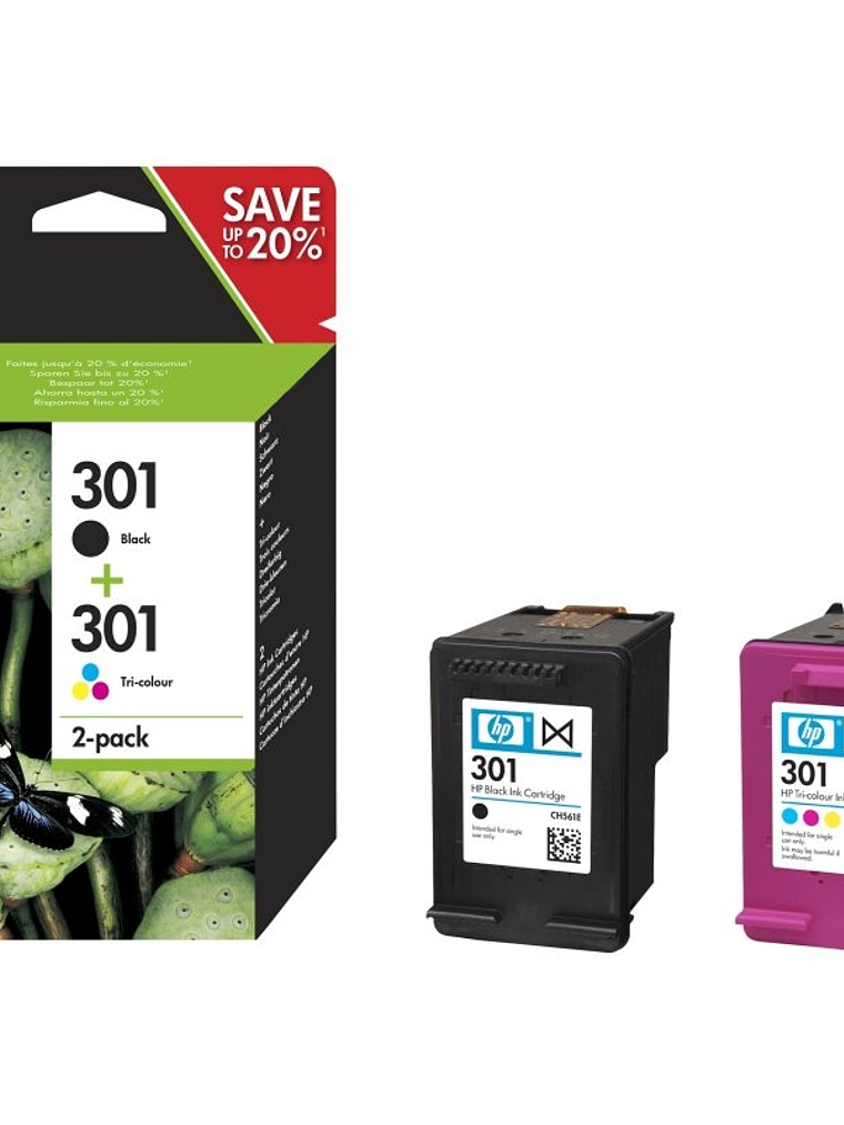 HP Cartucho Multipack 301 Negro+Color 1