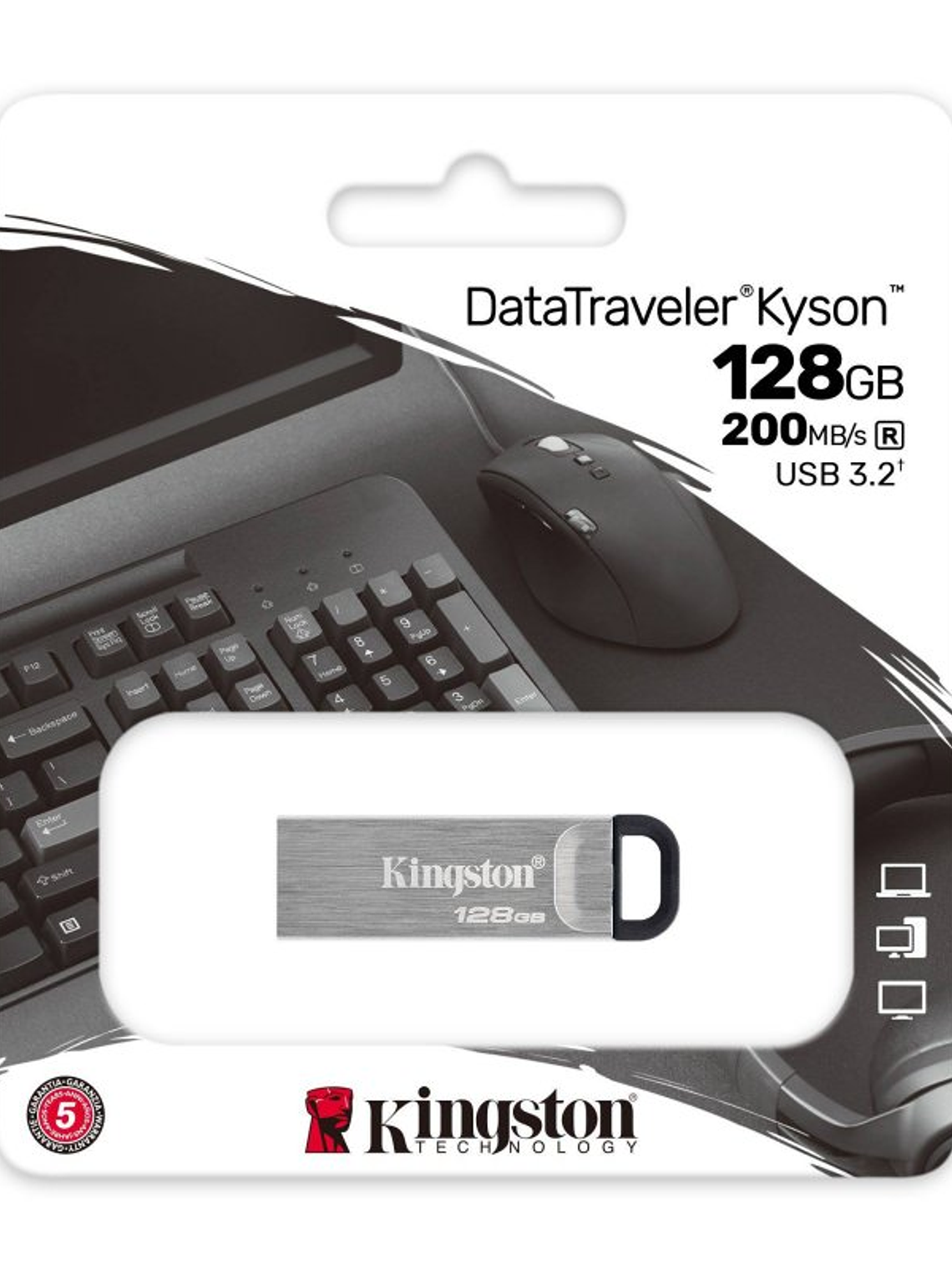 Kingston DataTraveler DTKN 128GB USB 3.2 Gen1 Plat 3