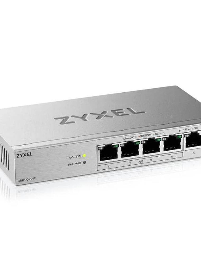 ZyXEL GS1200-5HPv3 Switch 5xGb (4xPoE+) 68W 2