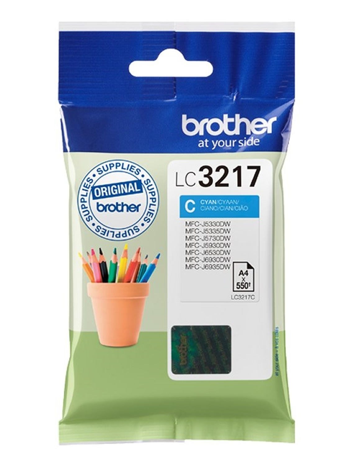 Brother Cartucho LC3217C Cyan 1