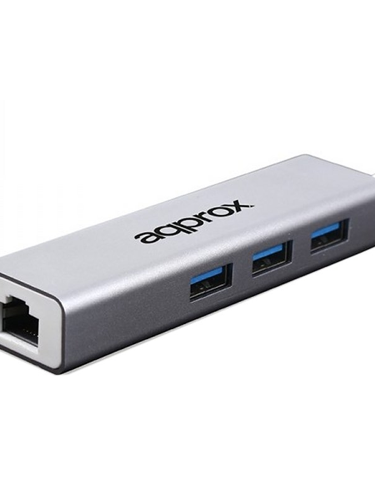 approx APPC07GHUB Adaptador USB 3.0 Gigabit + HUB 1