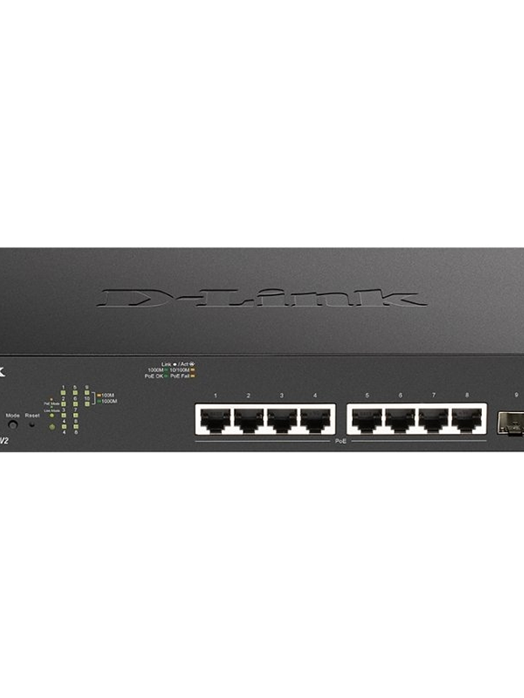 D-Link DGS-1100-10MPV2/E Switch 8xGb PoE+ 2xSFP 1