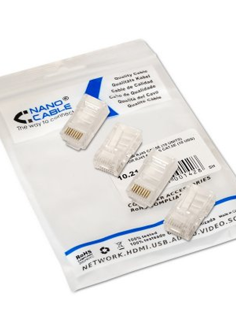 Nanocable Conector RJ45 Categoria 5 UTP 100 Und. 2
