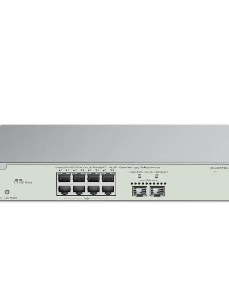 Reyee NBS3300-8MG2XS-P L2 8xmG PoE 2xSFP+ 240W 1