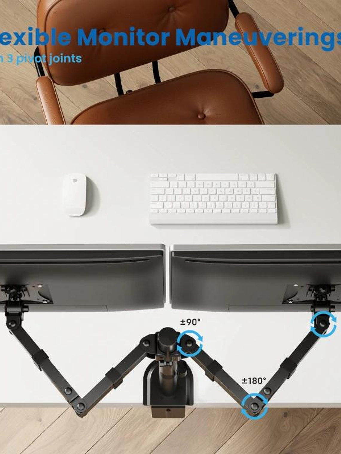 EWENT EW1512 Soporte mesa 2 monitor 13-32