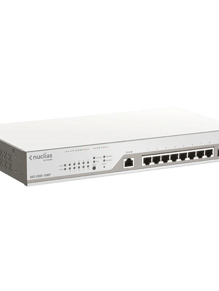 D-Link DBS-2000-10MP/E 10xGb PoE+ Switch 2xSFP 1Y 2