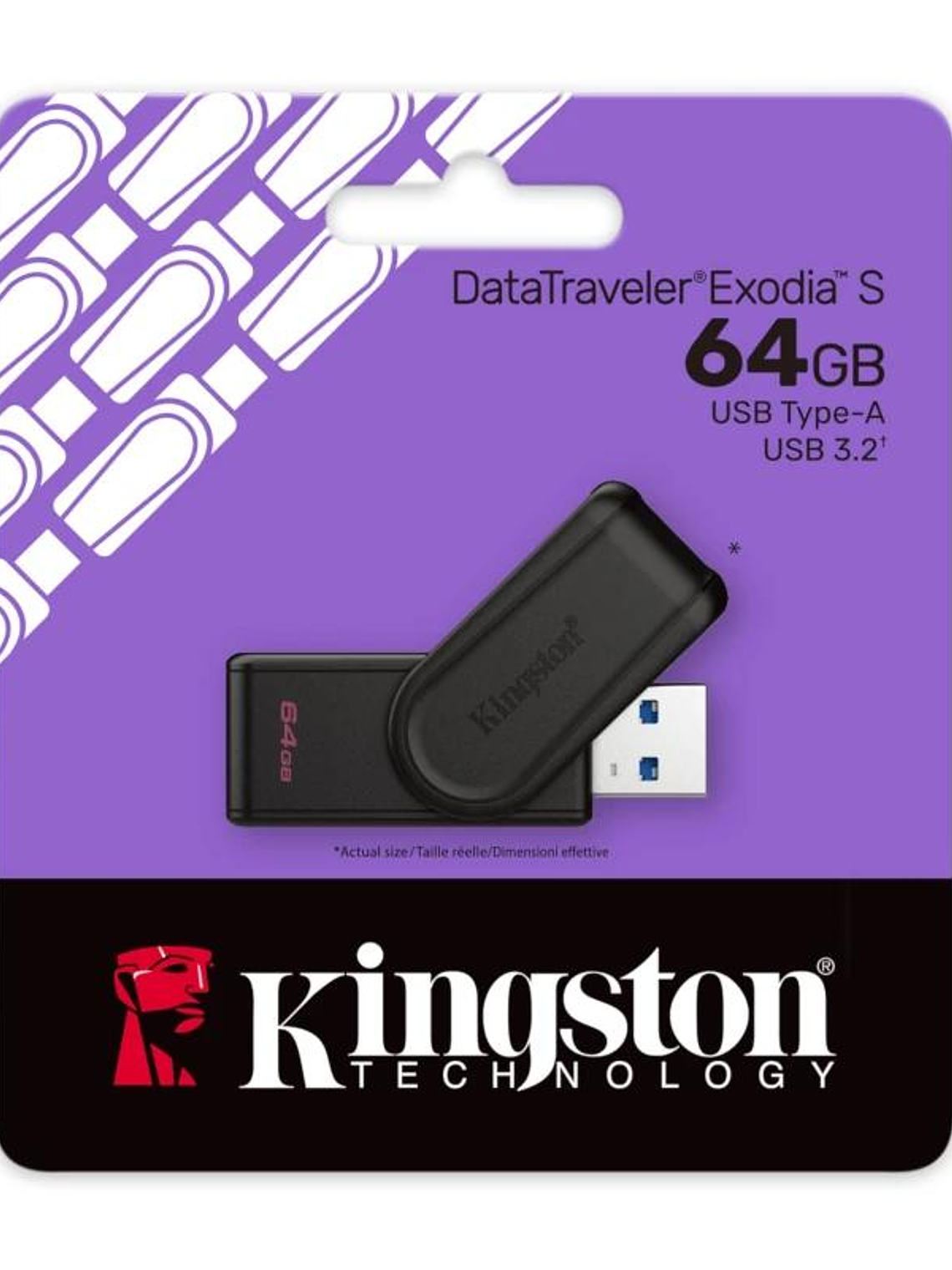 Kingston DataTraveler Exodia S 64GB USB 3.2 Gen 1 3