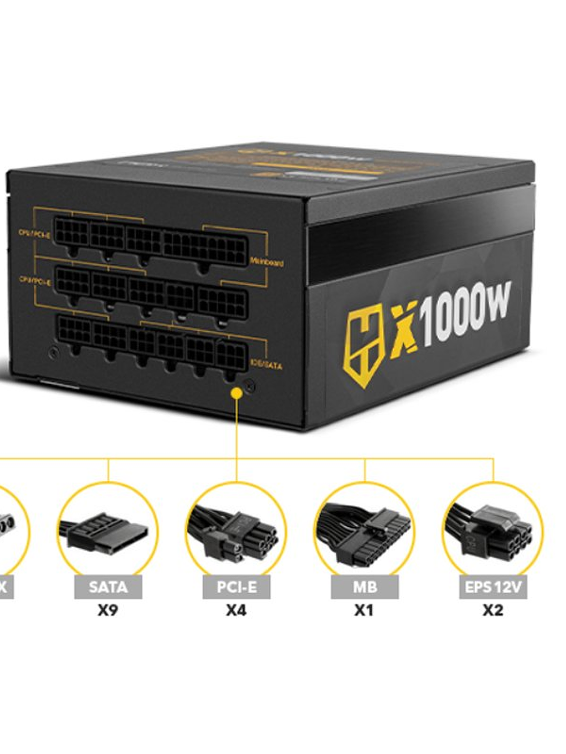 NOX HUMMER Fuente alimentacion X1000W Mod. 80+Gold 2