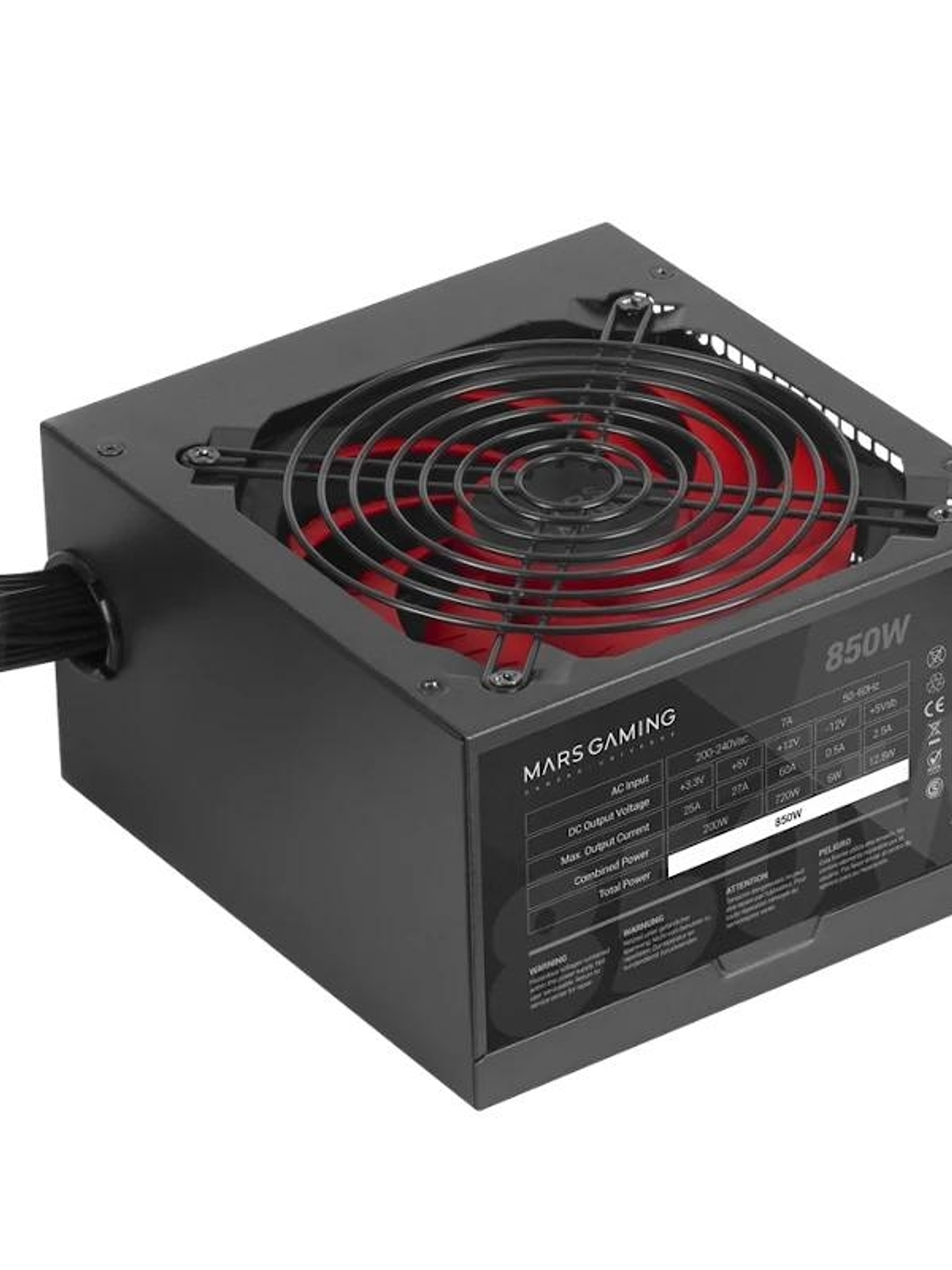 MARS GAMING PSU MPIII 850W, 85% EF, SMD SILENT 1