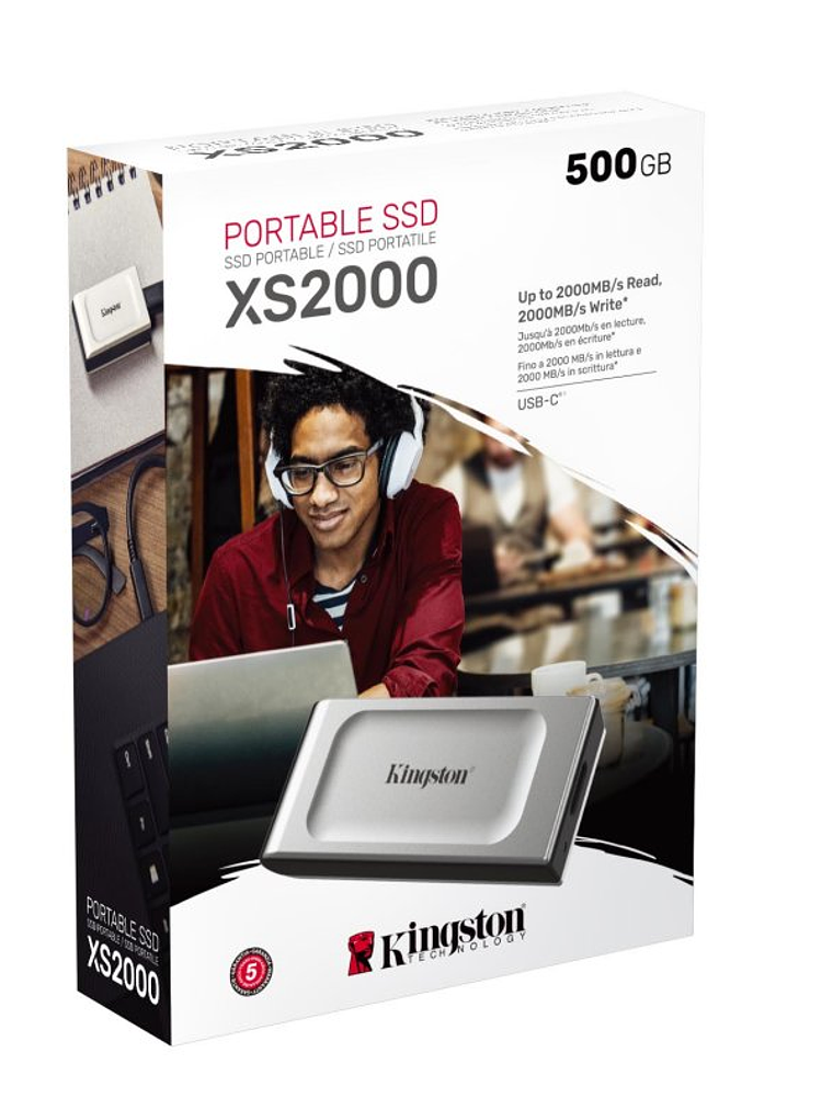 Kingston XS2000 Portable SSD 500Gb USB 3.2 tipo-C 3