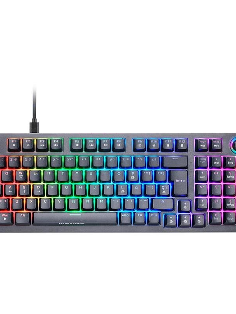 Mars Gaming Teclado MKPROBES Blue Switch RGB Negro 1