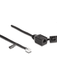 Delock Cable RJ11 macho a RJ11 hembra con tapa - Miniatura 1