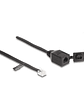 Delock Cable RJ11 macho a RJ11 hembra con tapa - Miniatura 2