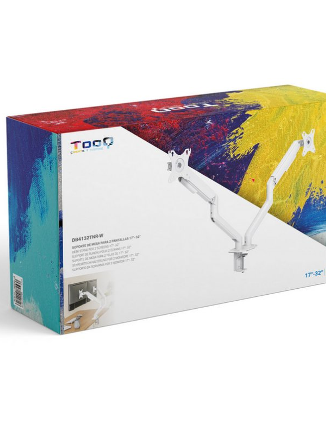 Tooq DB4132TNR-W Soport.mesa 2 monitor/tv 17-32