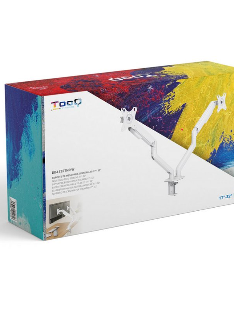 Tooq DB4132TNR-W Soport.mesa 2 monitor/tv 17-32