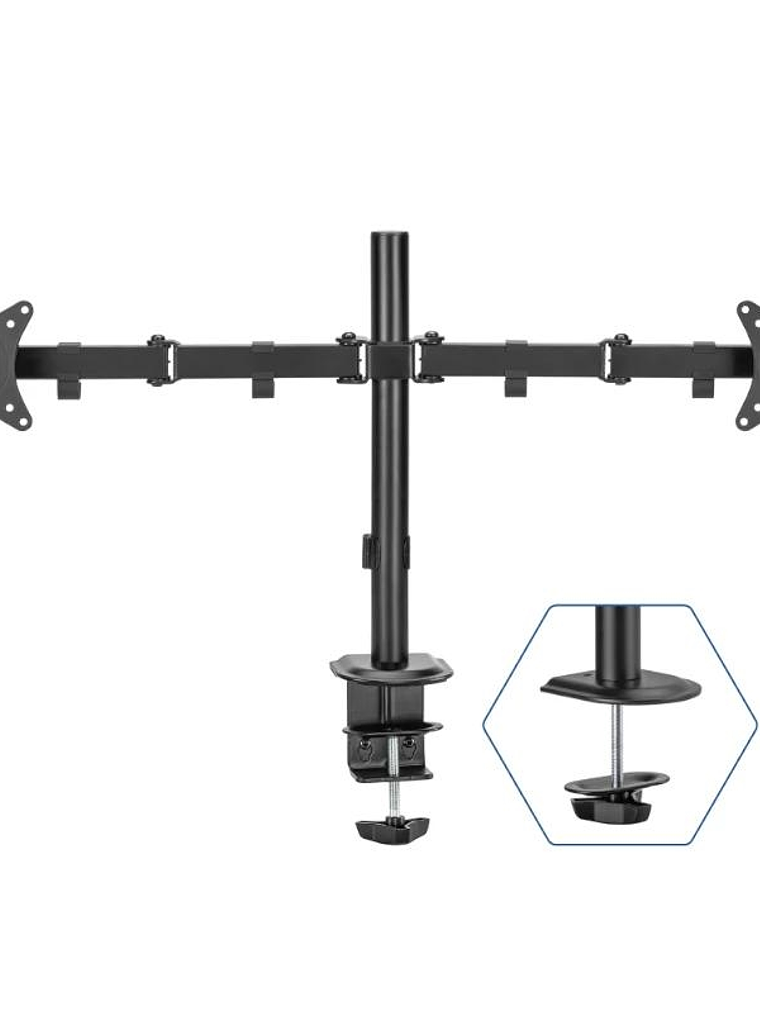 iggual SPM02 Soporte pinza 2 monitores 17