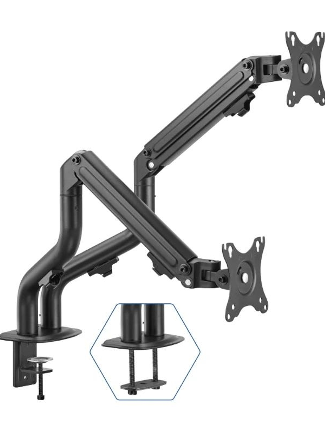 iggual SPMP02 Soporte pinza 2 monitores 17