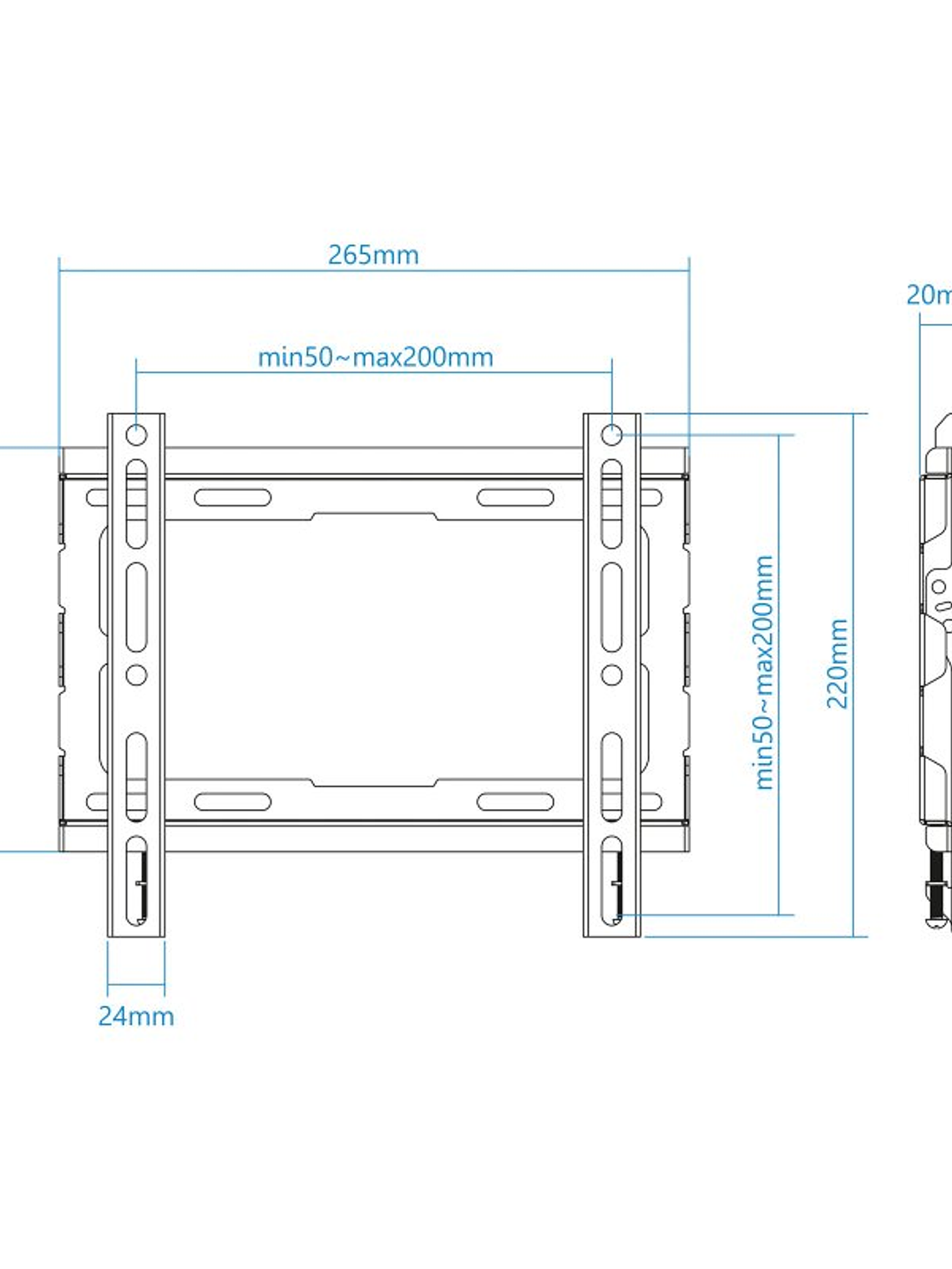 Tooq Soporte pared LP1043F-B pantallas 23
