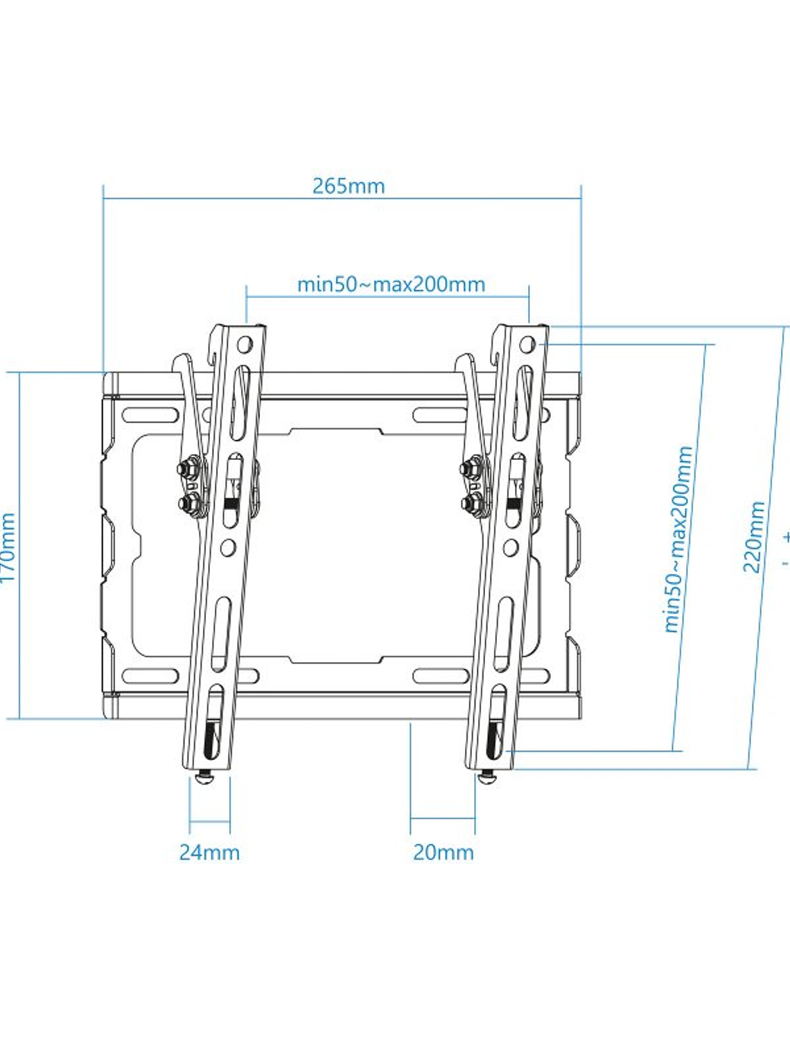 Tooq Soporte pared LP1044T-B incl pantallas 23-43