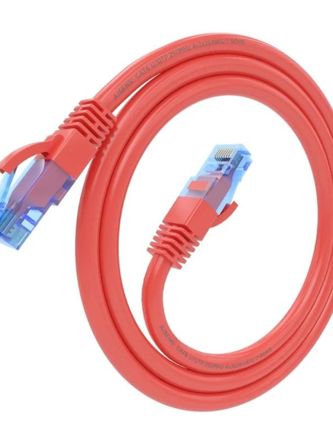 Aisens Cable RJ45 CAT.6 UTP AWG26 CCA Rojo 0.5m 2