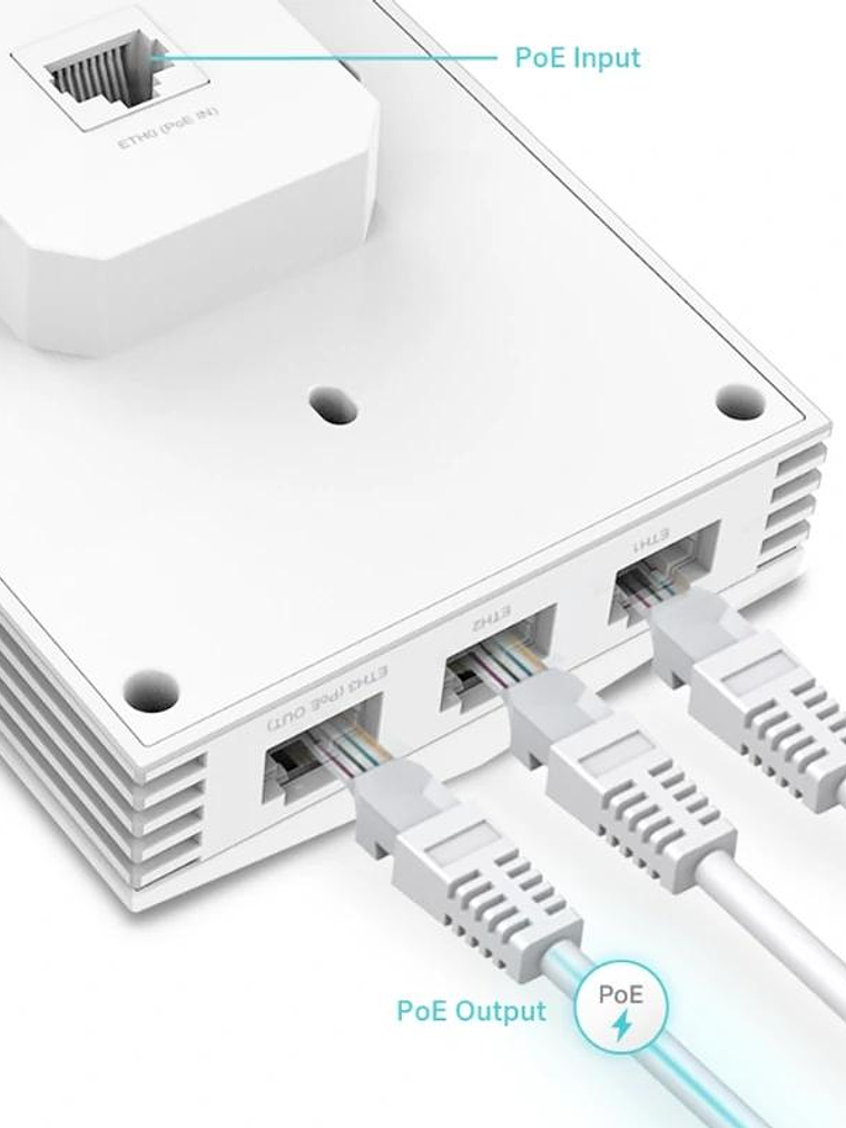 TP-Link EAP655-Wall AP WiFi6 AX3000 Dual 4xGbE 3